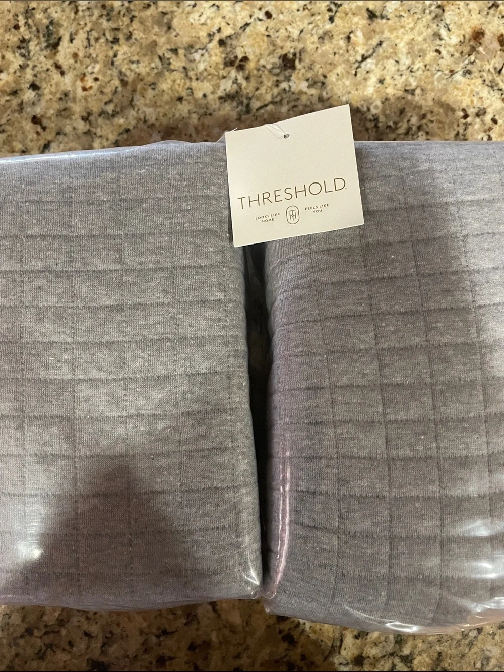 Threshold Quilted Pillow Shams in Light Gray